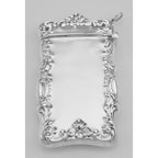 Detail view of Antique Border Design Matchsafe Holder Case Engraveable Sterling Silver 925 highlighting design details